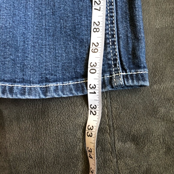 Twelve K Blue Bedazzled Embroidered Bootcut Jeans Low Rise Flap Pocket 9Jrs - Picture 15 of 16